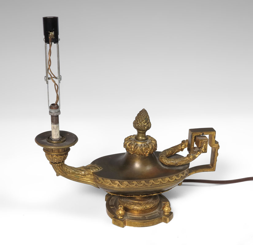 ALADDIN BRONZE LAMP: Electrified