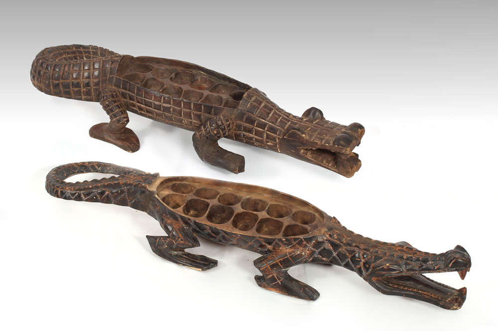 Pair of CARVED AFRICAN BAULE MANCATA