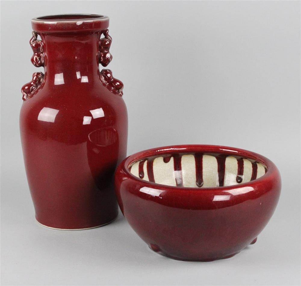 CHINESE SANG DE BOEUF VASE AND 146226