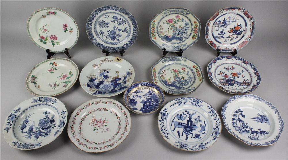 TEN VARIOUS CHINESE EXPORT PLATES 14623a