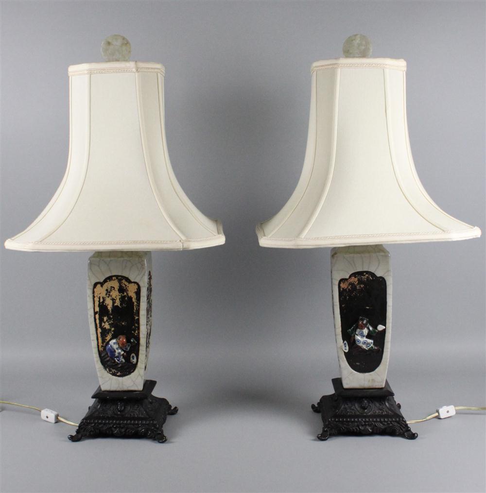 PAIR OF JAPANESE SUMIDA GOWA LAMPS 146251