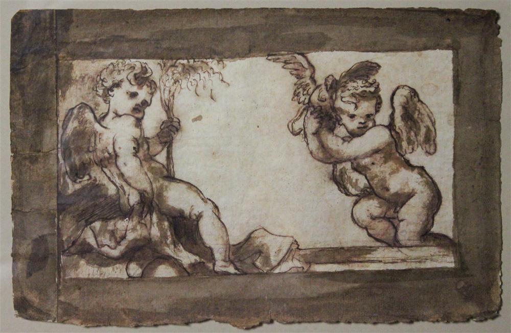 ITALIAN (16TH /17TH CENTURY) PUTTI Watercolor