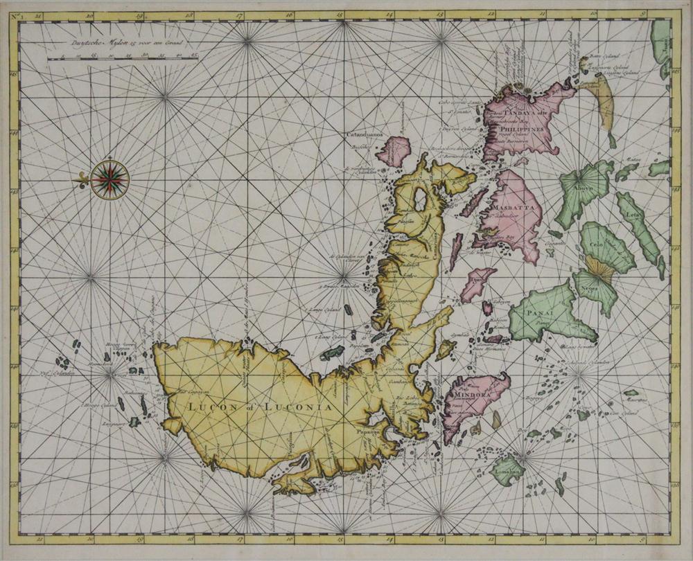 MAP OF THE PHILIPPINES Hand colored 146295