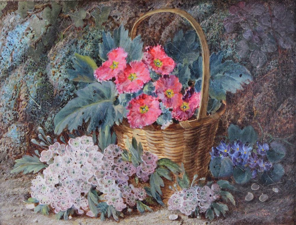 VINCENT CLARE (BRITISH 1855-1930) PRIMULAS