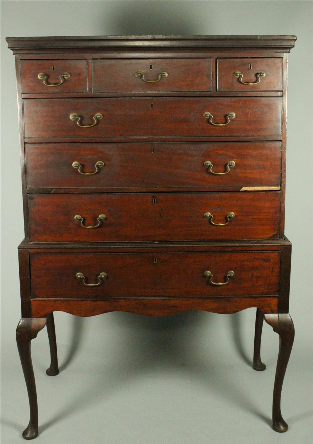 GEORGIAN MAHOGANY HIGHBOY WITH 1462c4