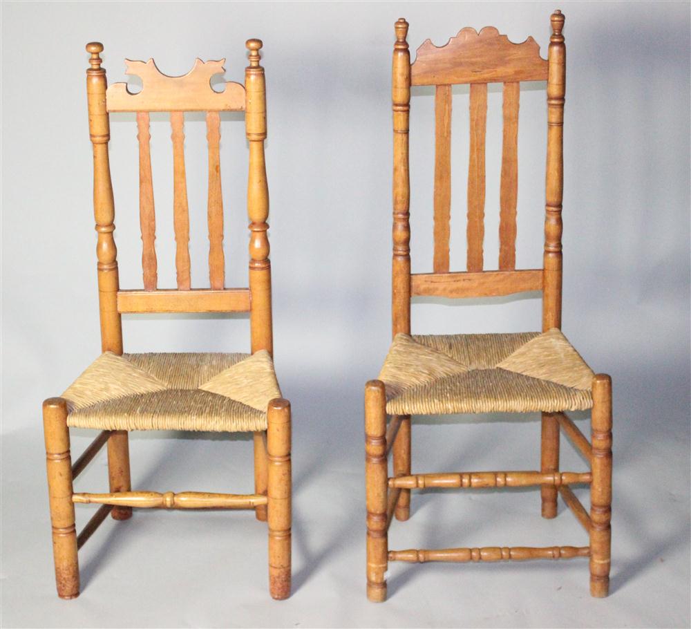 TWO AMERICAN MAPLE BANNISTER BACK 1462c3