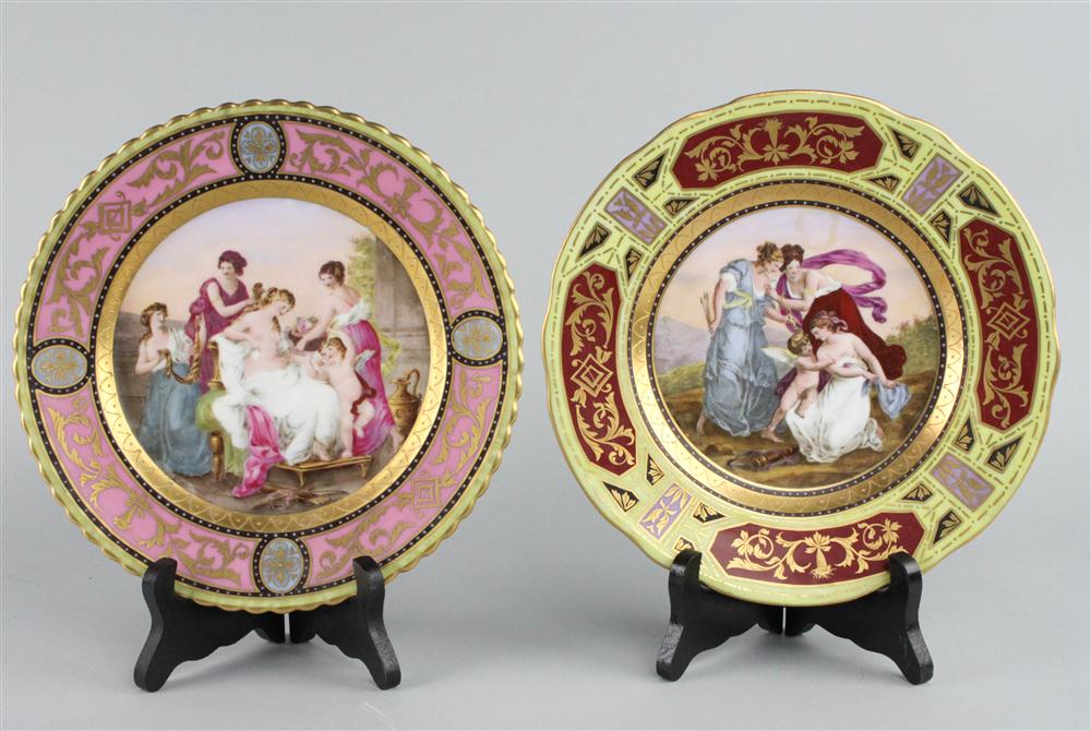 TWO VIENNA STYLE CABINET PLATES 1462ed