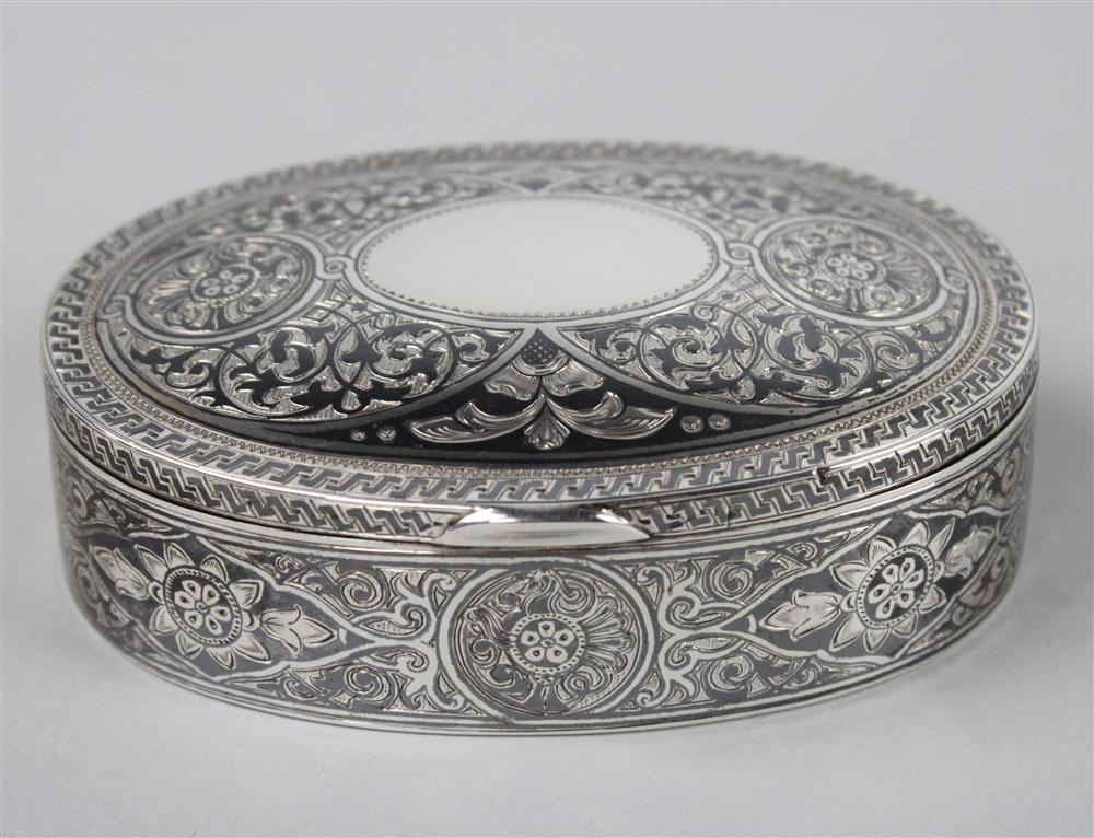 RUSSIAN SILVER NIELLO WORK SNUFFBOX 1462f4