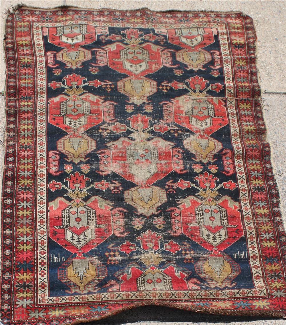 TWO ANTIQUE KAZAK RUGS approx  1462ff
