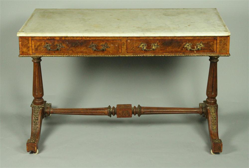 CLASSICAL STYLE MARBLE TOP MAHOGANY 146320