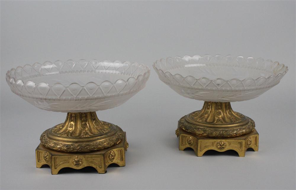 PAIR OF CLASSICAL ORMOLU AND GLASS 14632c