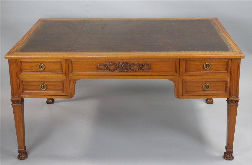 FRENCH EMPIRE MARBLE TOP WALNUT