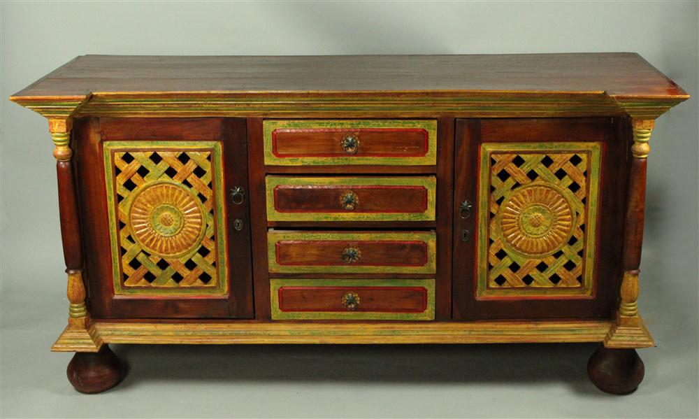 INDONESIAN PAINT DECORATED BUFFET 14637f