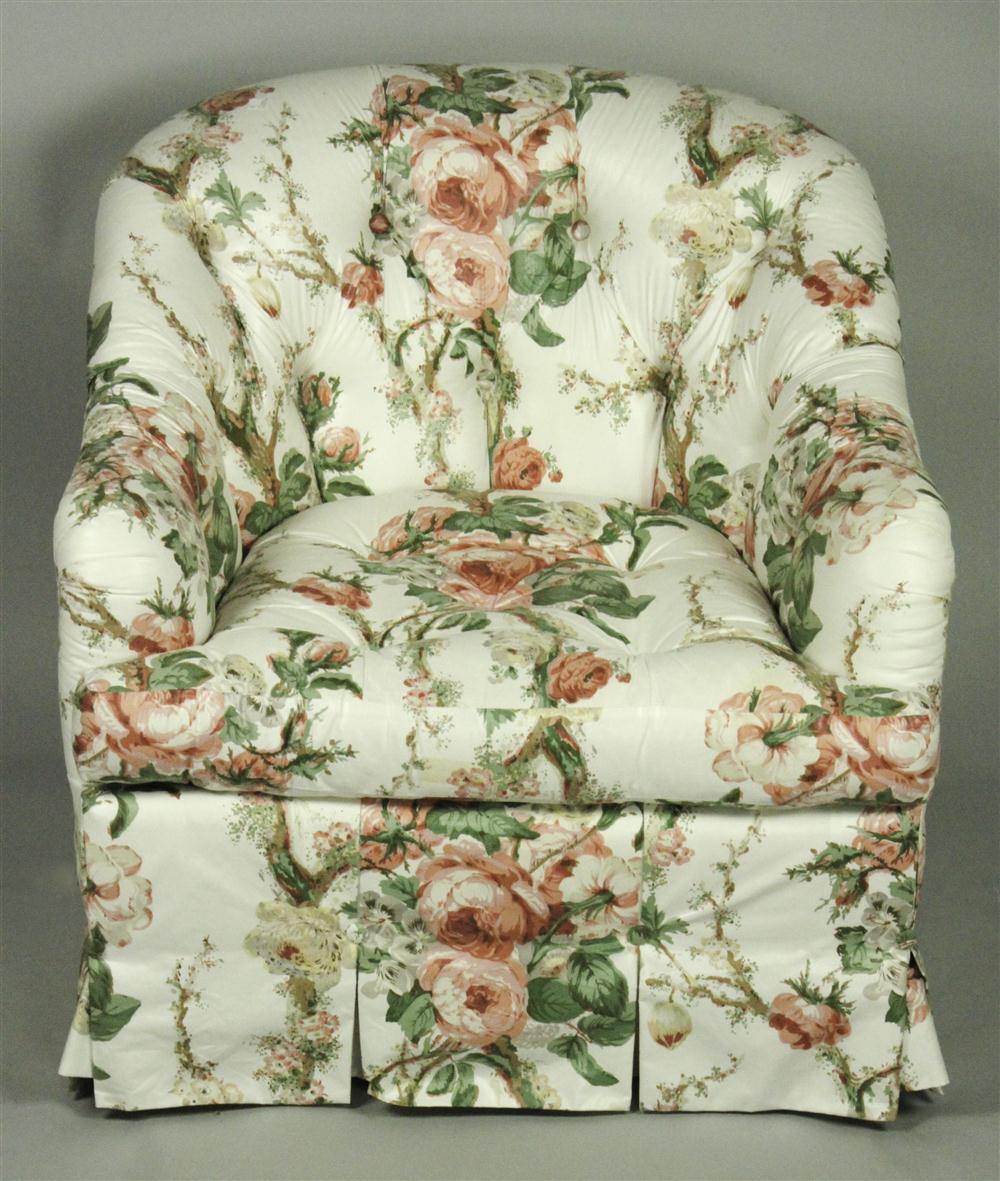 CLUB CHAIR IN A FLORAL CHINTZ UPHOLSTERY