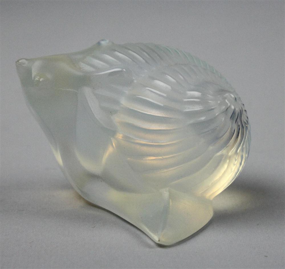 LALIQUE OPALESCENT GLASS SNAIL 14639b