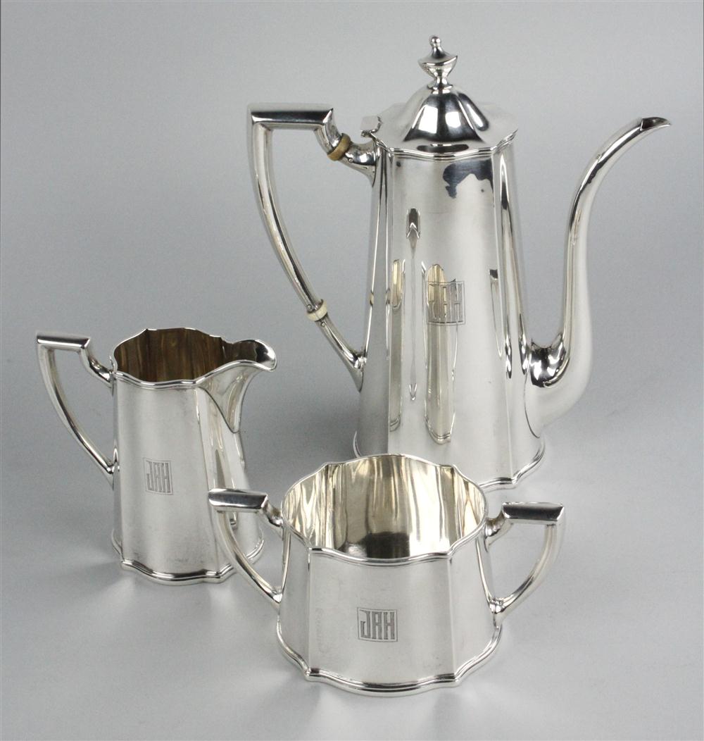 STERLING SILVER COFFEE SET circa 1918-1919