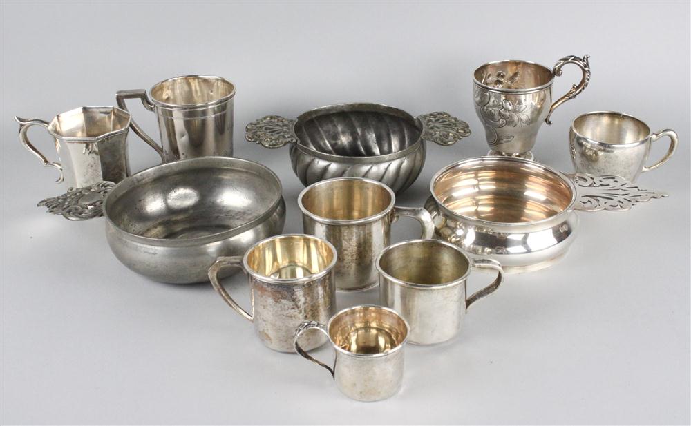 GROUP OF SILVER MUGS including 1463d9