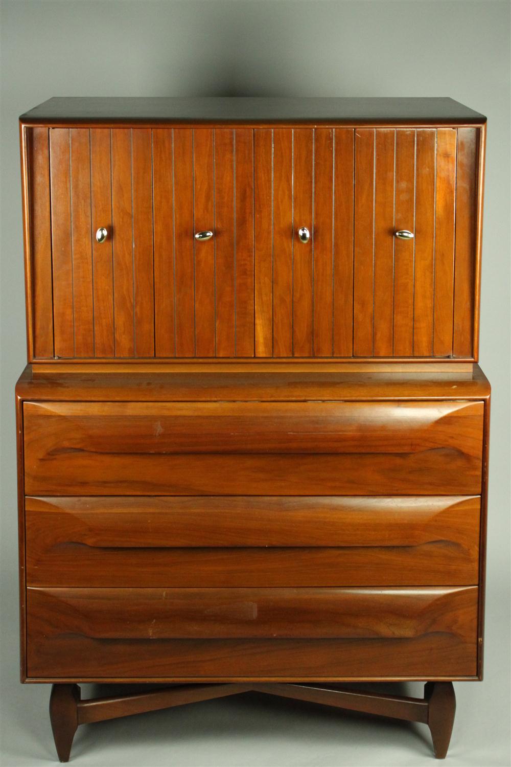 WIDDICOMB WALNUT DOUBLE DRESSER having