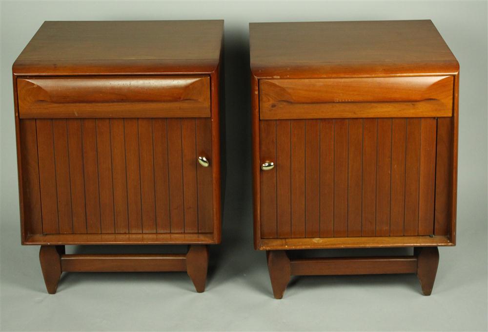 PAIR OF WIDDICOMB WALNUT SIDE TABLES