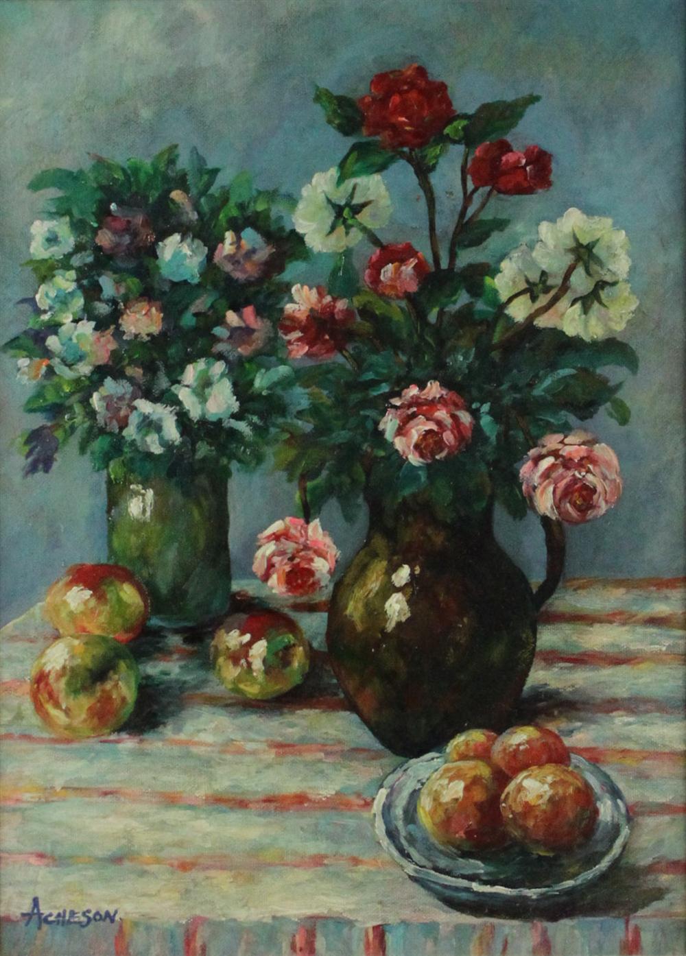 ACHESON STILL LIFE Oil on canvas  146452