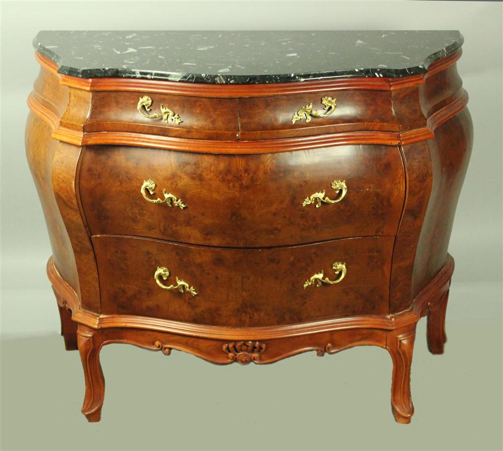 LOUIS XV STYLE BOMBE CHEST WITH