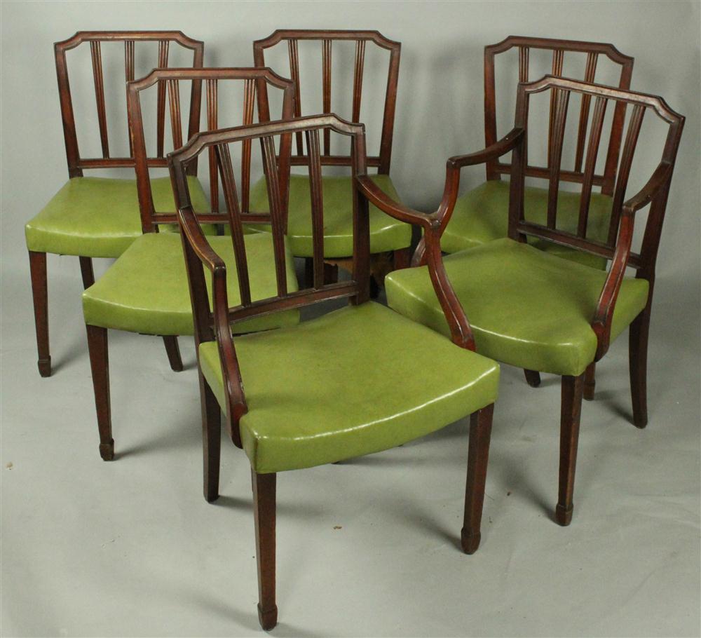 SET OF SIX HEPPLEWHITE MAHOGANY 1464a6