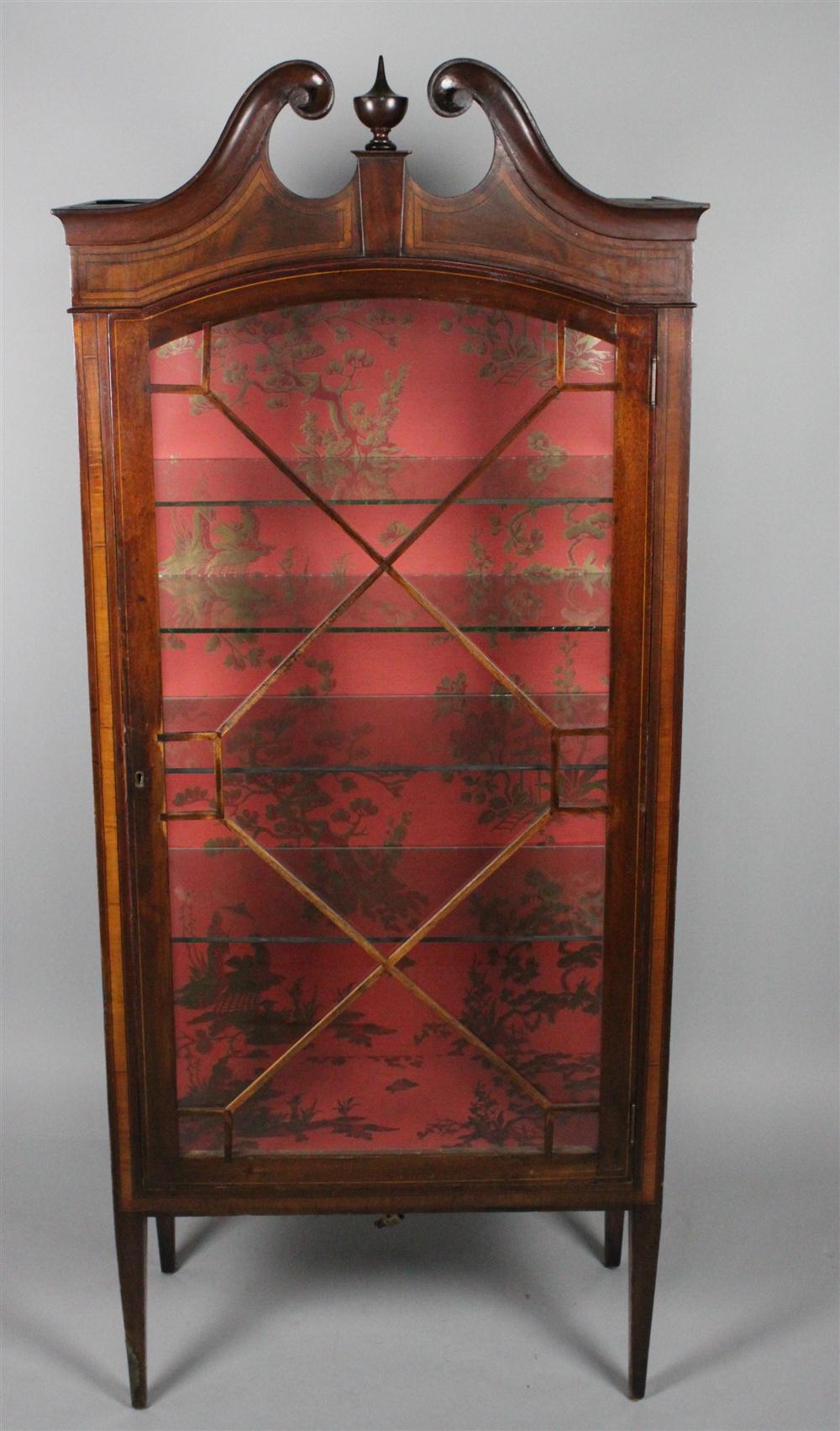 EDWARDIAN MAHOGANY DISPLAY CABINET 1464b8