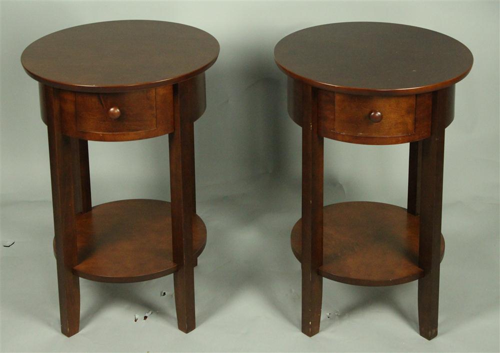 PAIR OF CHERRYWOOD CONTEMPORARY