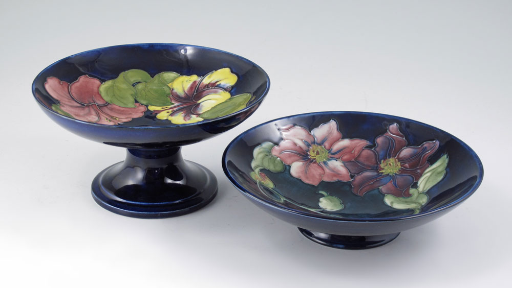 2 PIECE MOORCROFT BOWL & COMPOTE: To