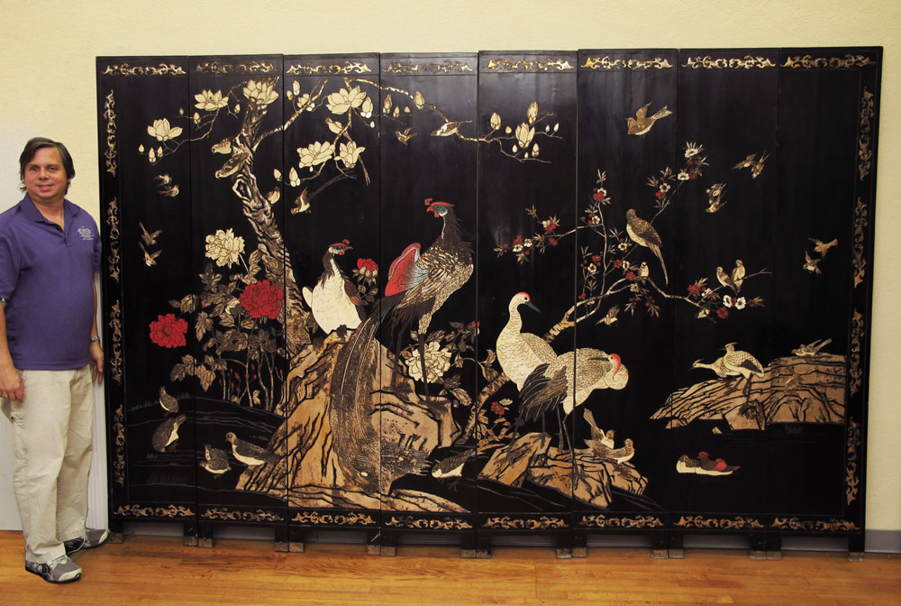 LARGE CHINESE 8 PANEL COROMANDEL 14654f