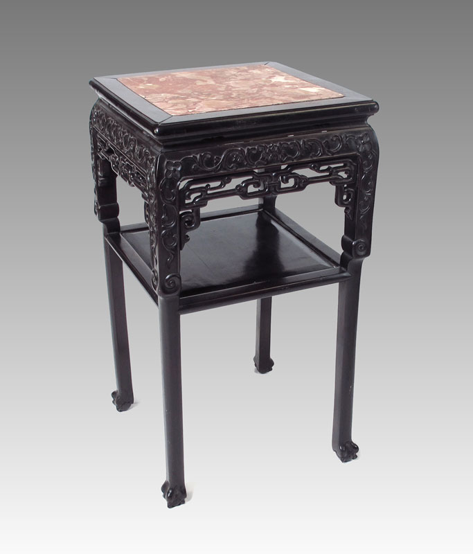 CHINESE TWO TIER MARBLE TOP FERN 14654d