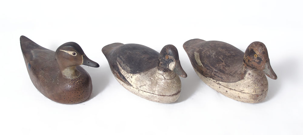 3 VINTAGE DUCK DECOYS: To include