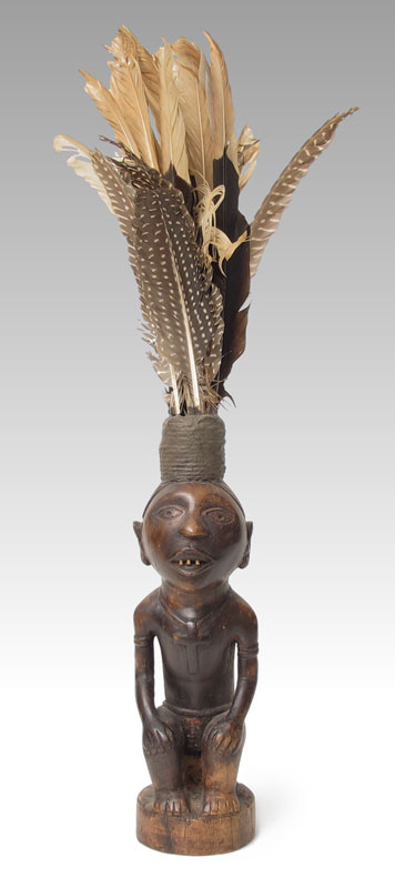 CARVED AFRICAN FIGURE 16 1 2  146611