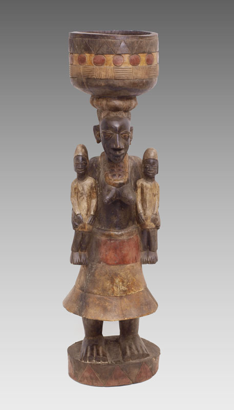 CARVED AFRICAN YORUBA OFFERING 146639