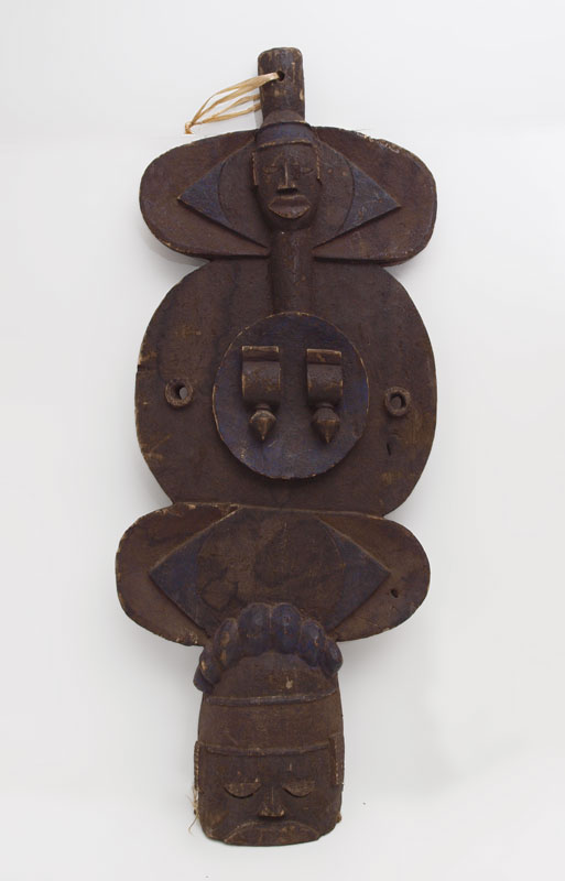 CARVED AFRICAN IBIBIO HEADDRESS 14663a