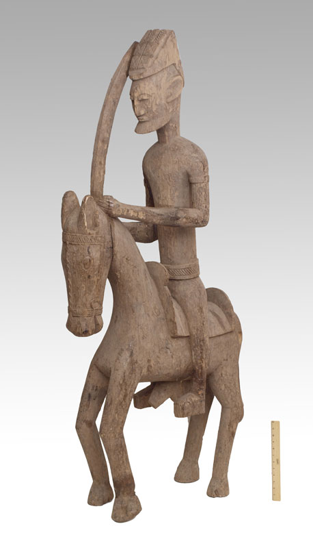CARVED AFRICAN DOGON HORSEMAN  14665f