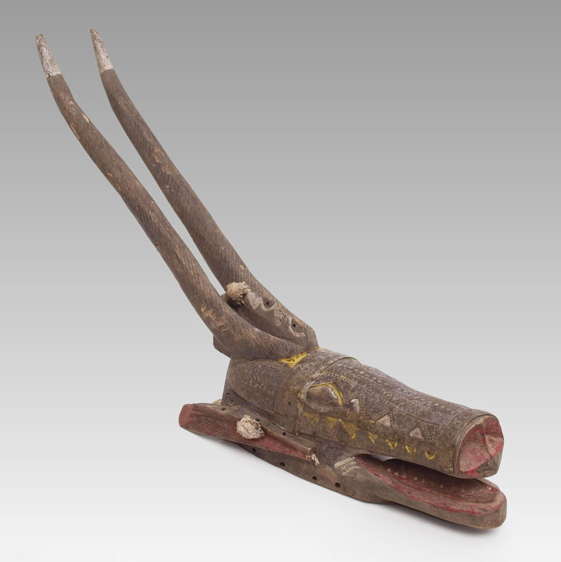 CARVED AFRICAN MARKA ANTELOPE HEADDRESS 14666d