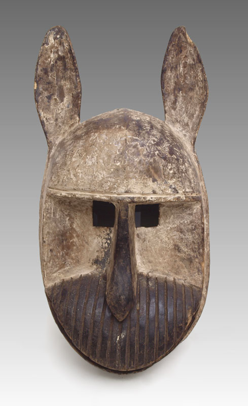 CARVED AFRICAN DOGON HYENA MASK 14666e