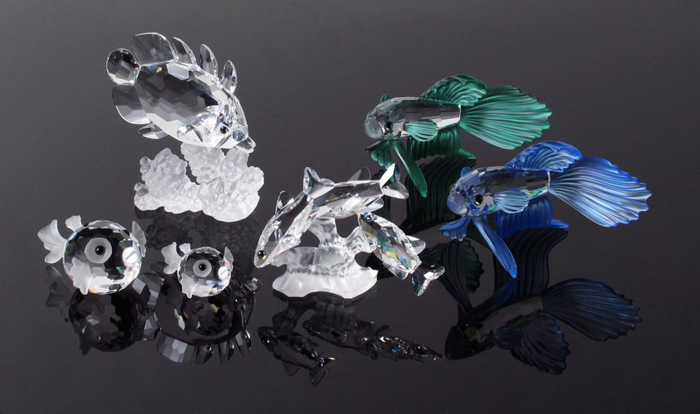 SWAROVSKI CRYSTAL 6 SOUTH SEA FIGURINES: