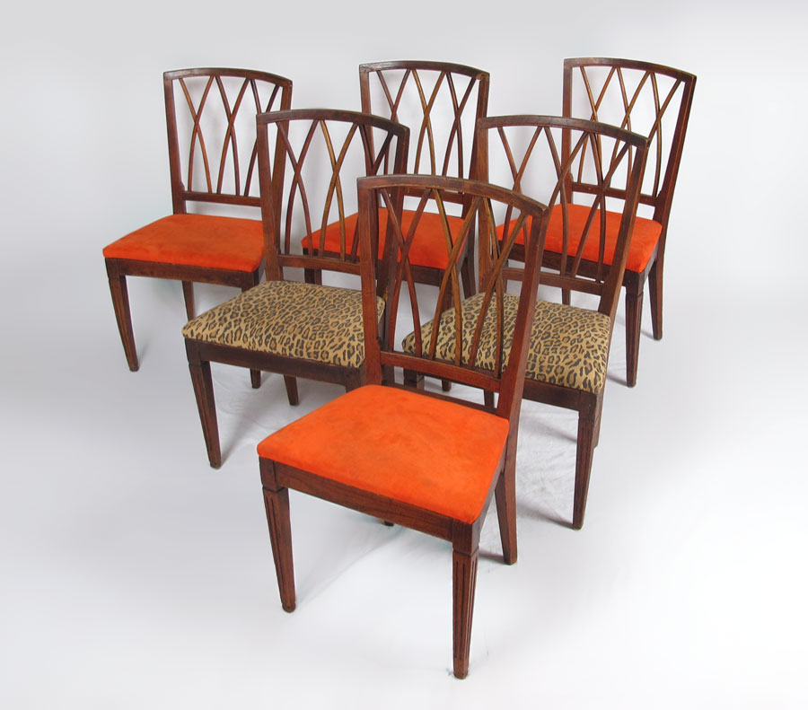 SET OF SIX EARLY DINING CHAIRS  1466ce