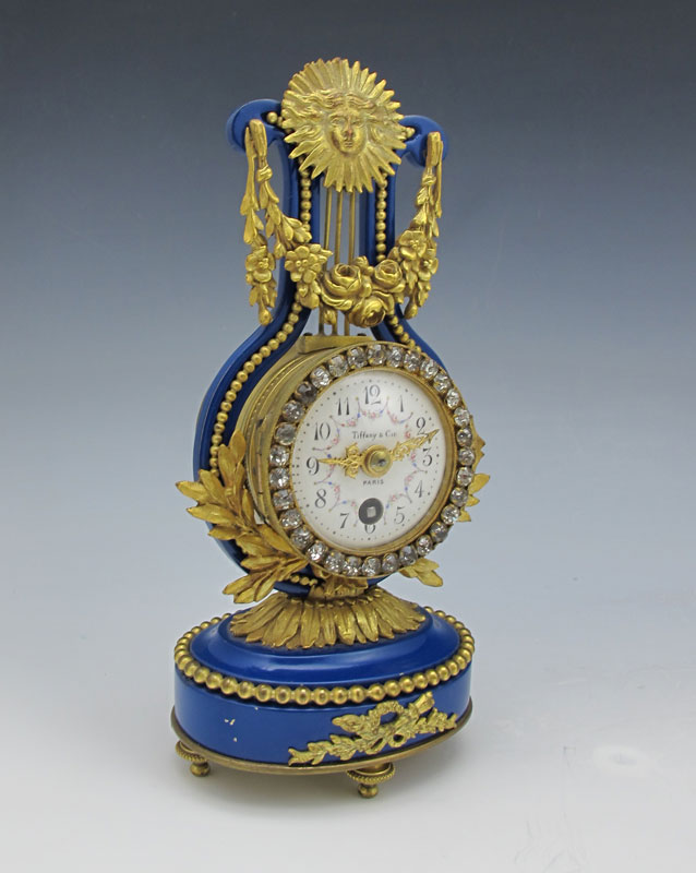 FRENCH TIFFANY CO LYRE CLOCK  1466d4