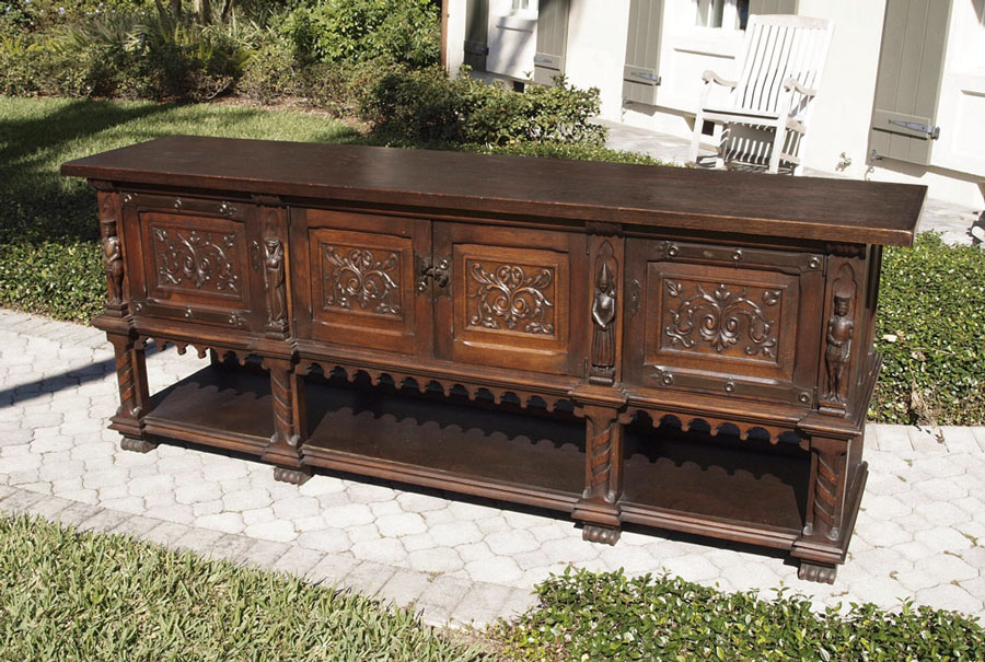 EARLY 1900 S GOTHIC STYLE CARVED 1466d3