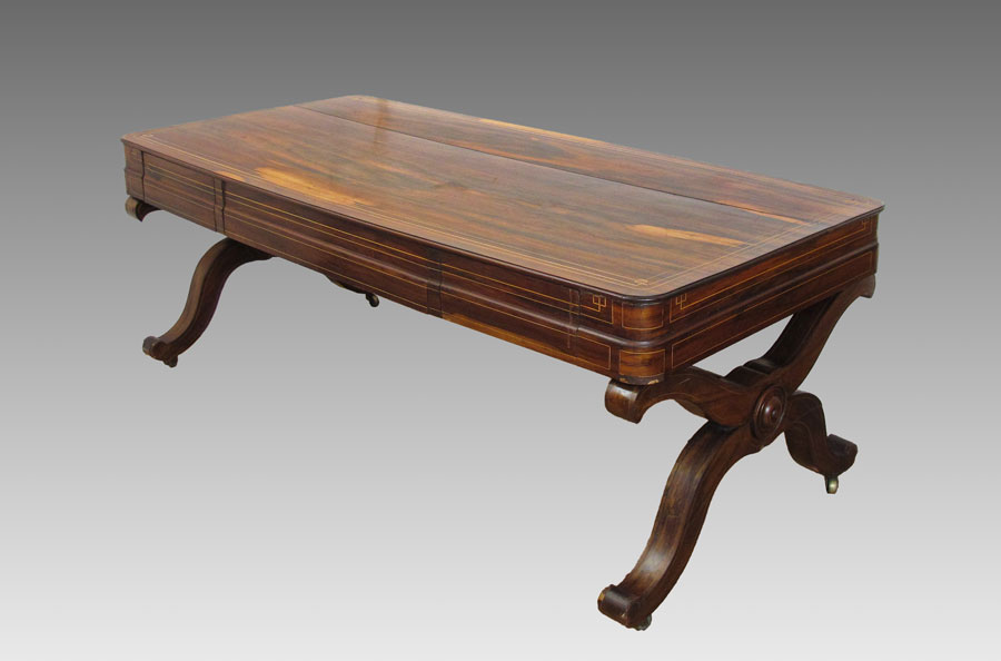 ROSEWOOD DESK / TABLE: String inlay