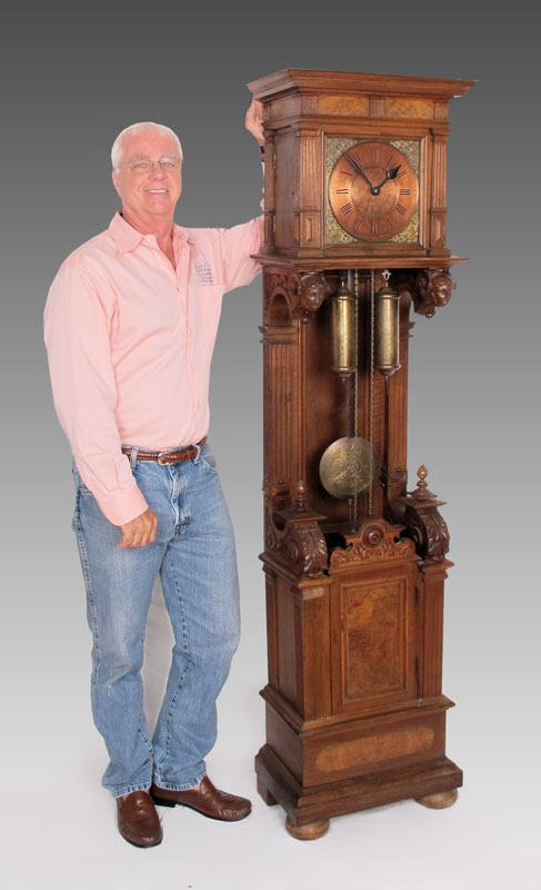 VICTORIAN OPEN CARVED LONGCASE
