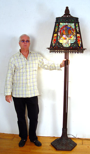 7 FT TALL LEADED GLASS TORCHIERE 146760
