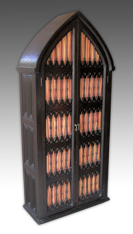 GOTHIC STYLE CATHEDRAL ARCH BOOKCASE 14677b