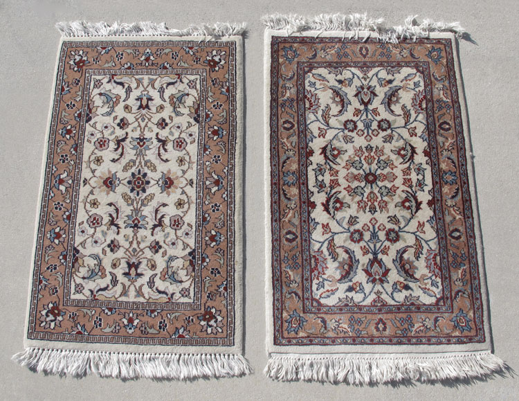 TWO HAND KNOTTED SINO PERSIAN WOOL 14679e