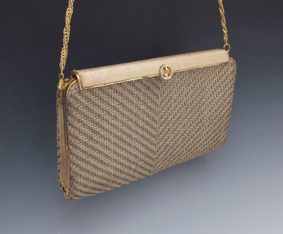 GUCCI EVENING BAG Two tone woven 1467b4