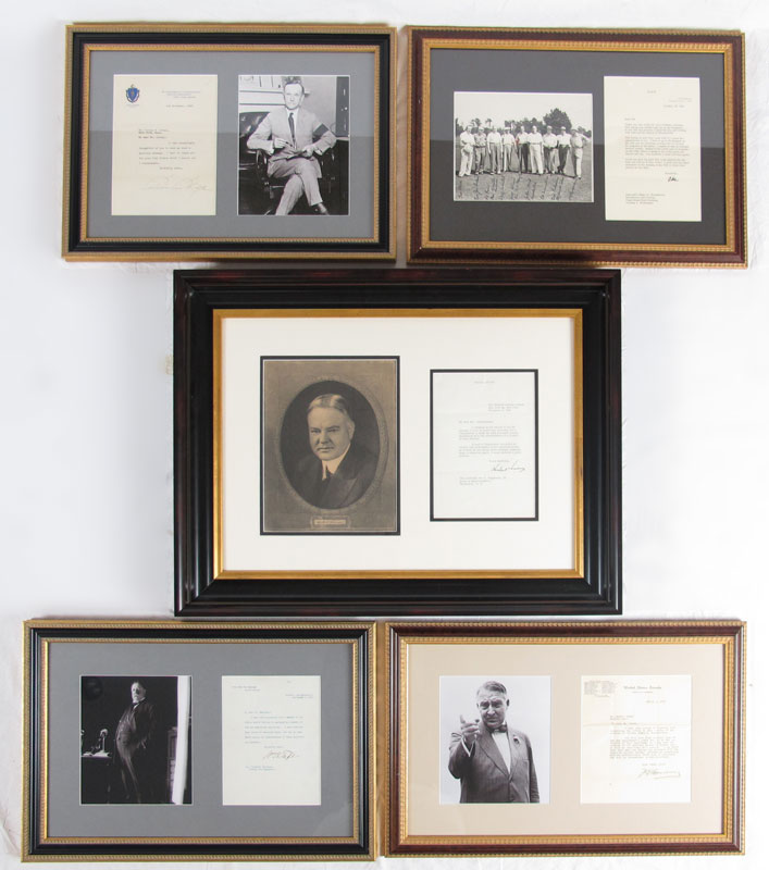 COLLECTION OF 5 FRAMED PRESIDENTIAL 1467cc