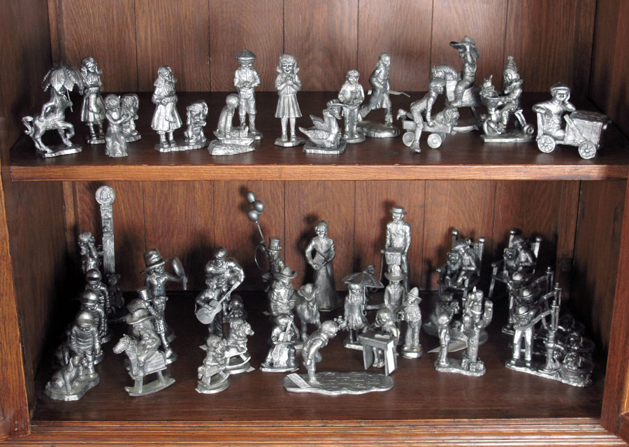 MICHAEL RICKER PEWTER CHILDREN FIGURINES: